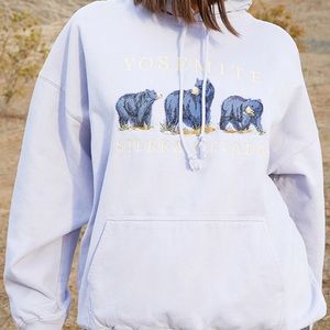 LIGHT BLUE YOSEMITE BRANDY MELVILLE HOODIE